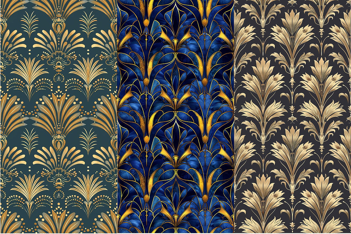 12 Lydia's Art Deco Seamless Pattern, a Pattern Graphic by Inknfolly (Photo 3 of 7)