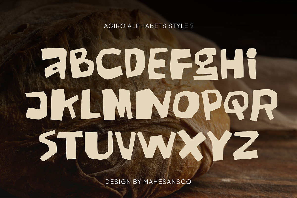 Agiro Brand – Playful Cutout Font, a Handwritten Font by Mahesans Co (Photo 8 of 10)