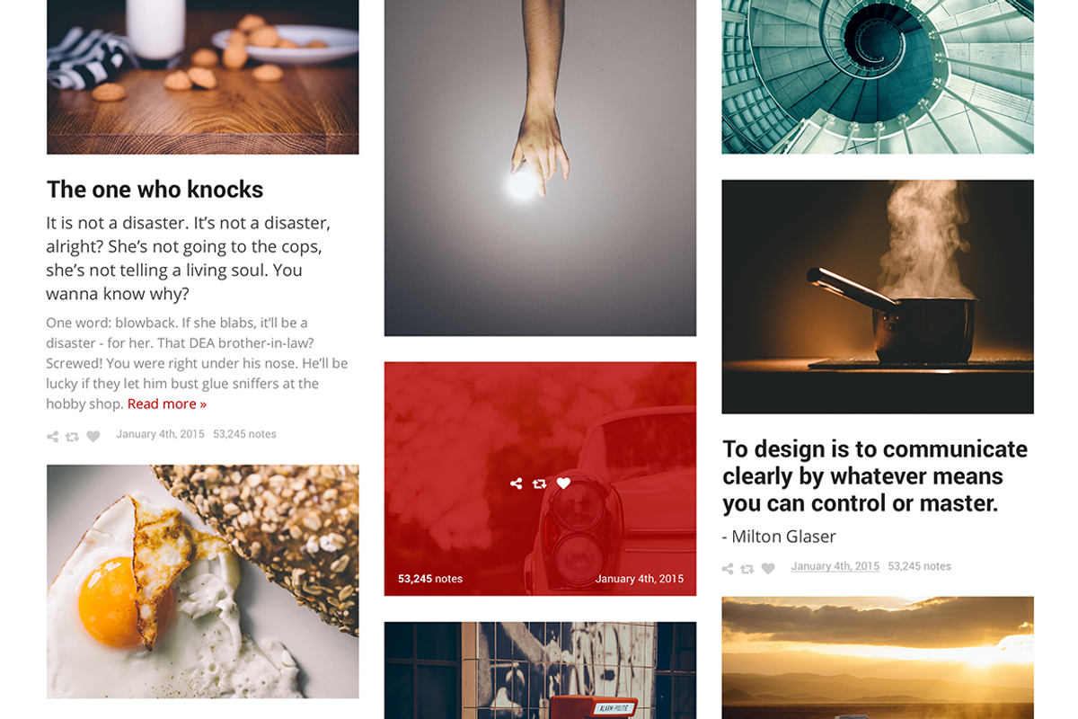 Kaleidoscope tumblr theme, a Websites & App Template by Pixel Revel (Photo 3 of 5)
