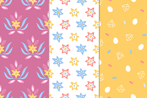 12 Easter Seamless Patterns