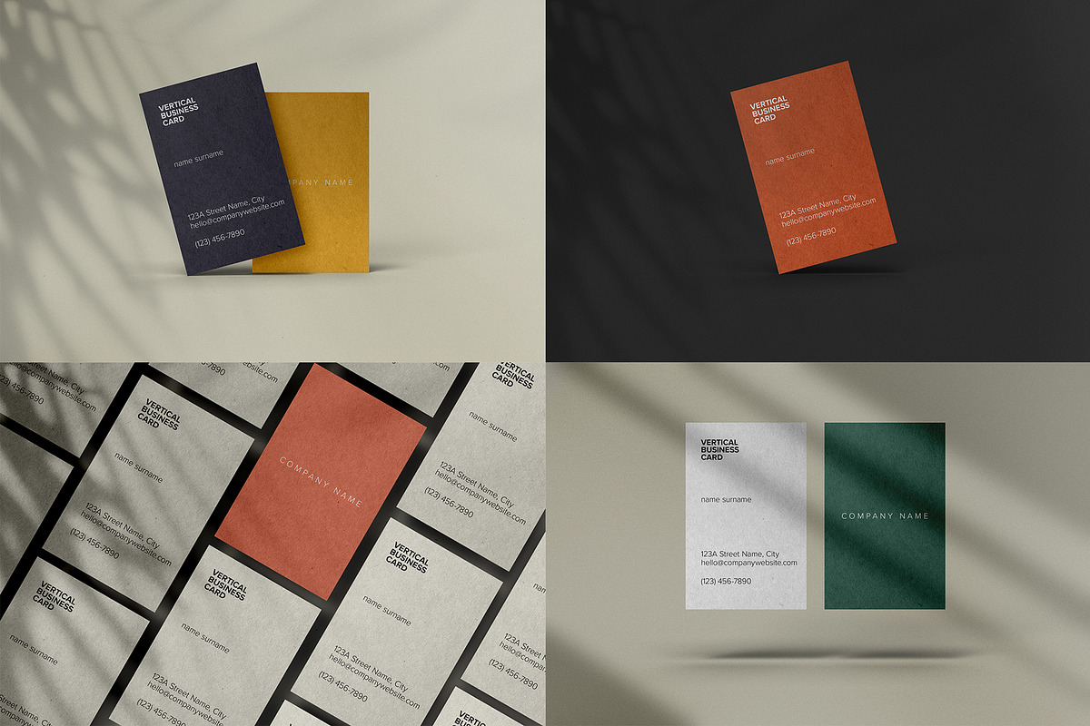 Vertical Business Card Mockup, a Product Mockup by dpi (Photo 6 of 7)