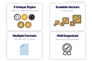 500 Video Game Elements Vector Icons, an Outline Icon by Juicy Icons (Thumbnail 2 of 6)