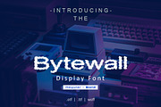 Bytewall Display Font, a Blackletter Font by yantodesign (Thumbnail 1 of 8)