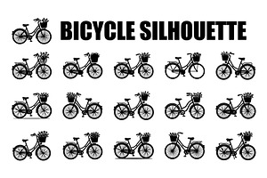 Assorted Bicycle Silhouettes, a Transportation Illustration by balal