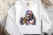 Bigfoot Holding Beer 4th of July PNG, an Illustration by DreamCafeArt (Thumbnail 6 of 6)