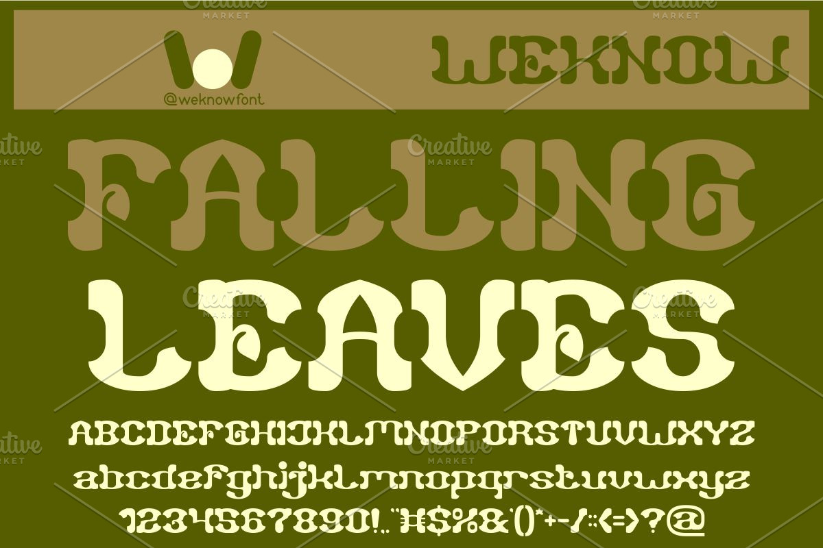 Falling Leaves font, a Font by weknow (Photo 1 of 8)
