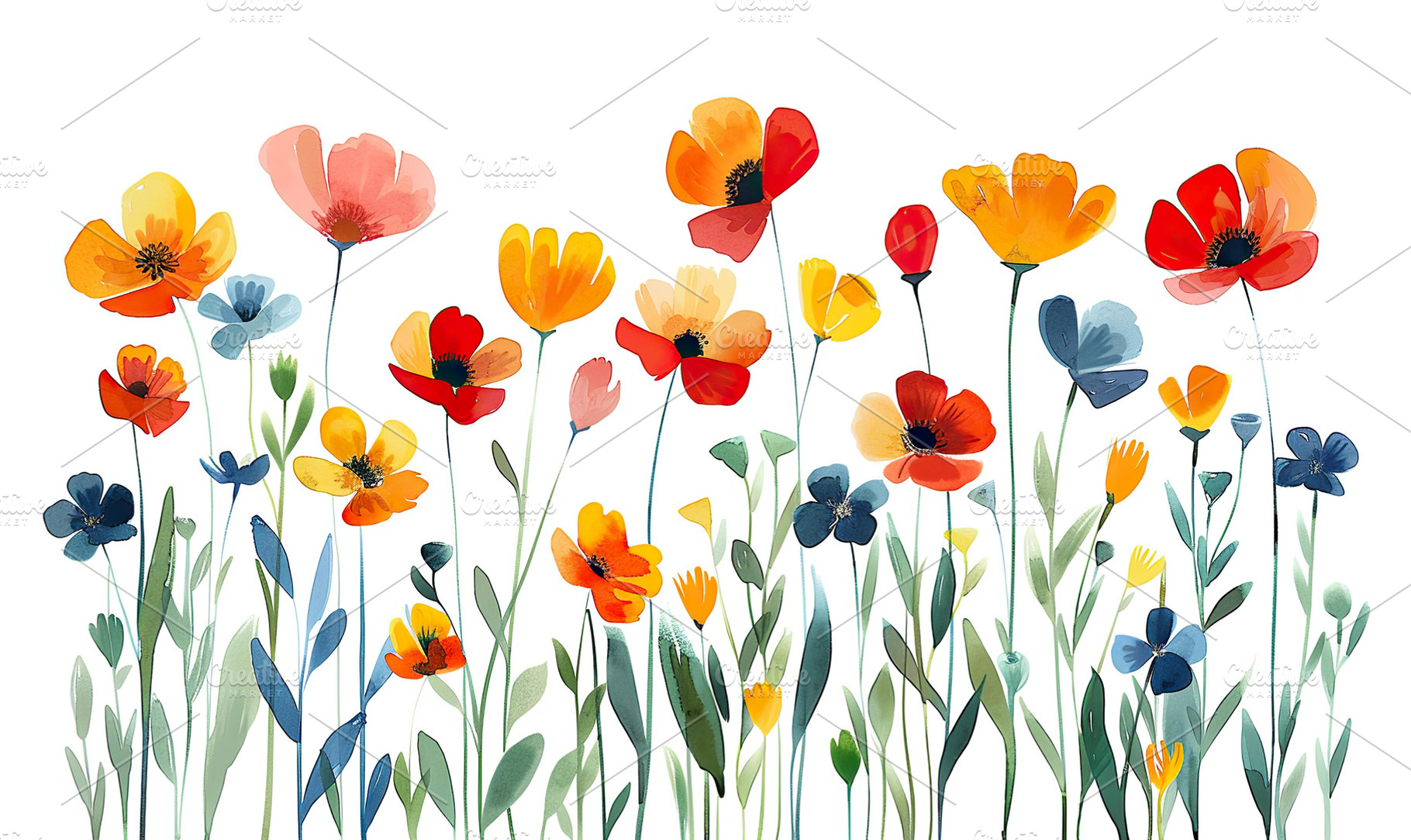 A vibrant watercolor illustration of, a Photo by LOGOCREATIVE