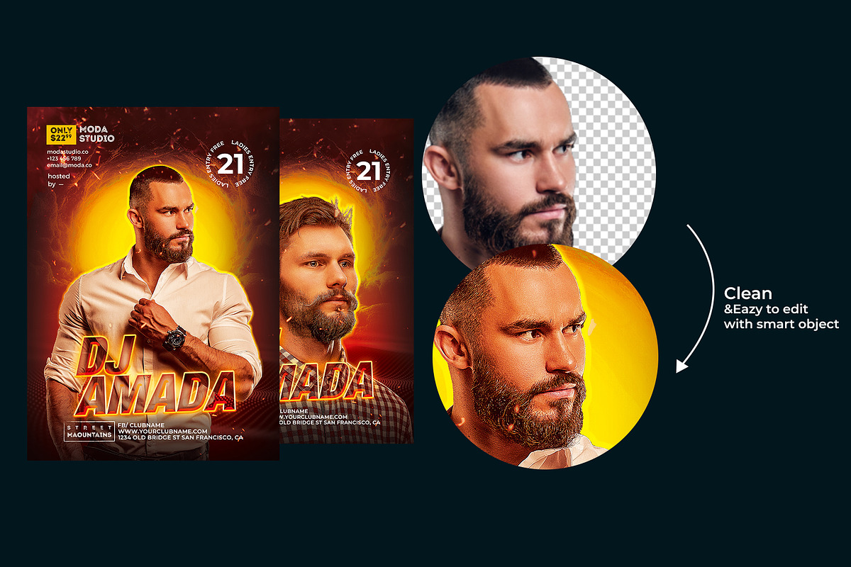 Dj Amada Flyer Template, a Flyer Template by bunebx (Photo 4 of 7)
