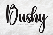 Bushy | Script Font, a Handwritten Font by Scratchones (Thumbnail 1 of 8)