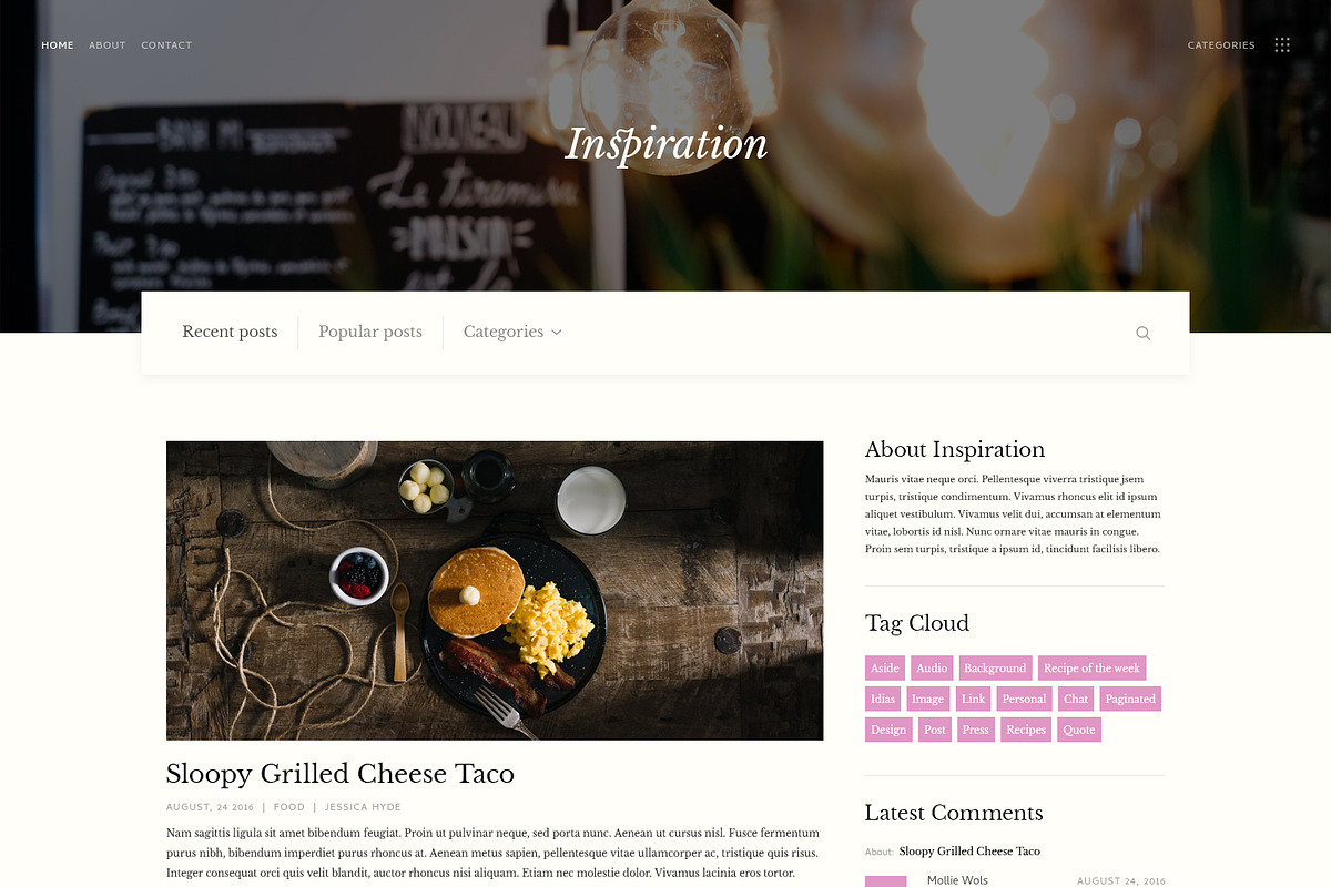 Inspiration — Lifestyle Blog PSD, a Templates & Theme by ScienteCraft (Photo 43 of 47)