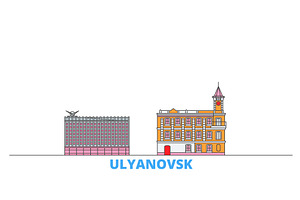 Russia, Ulyanovsk Line Cityscape