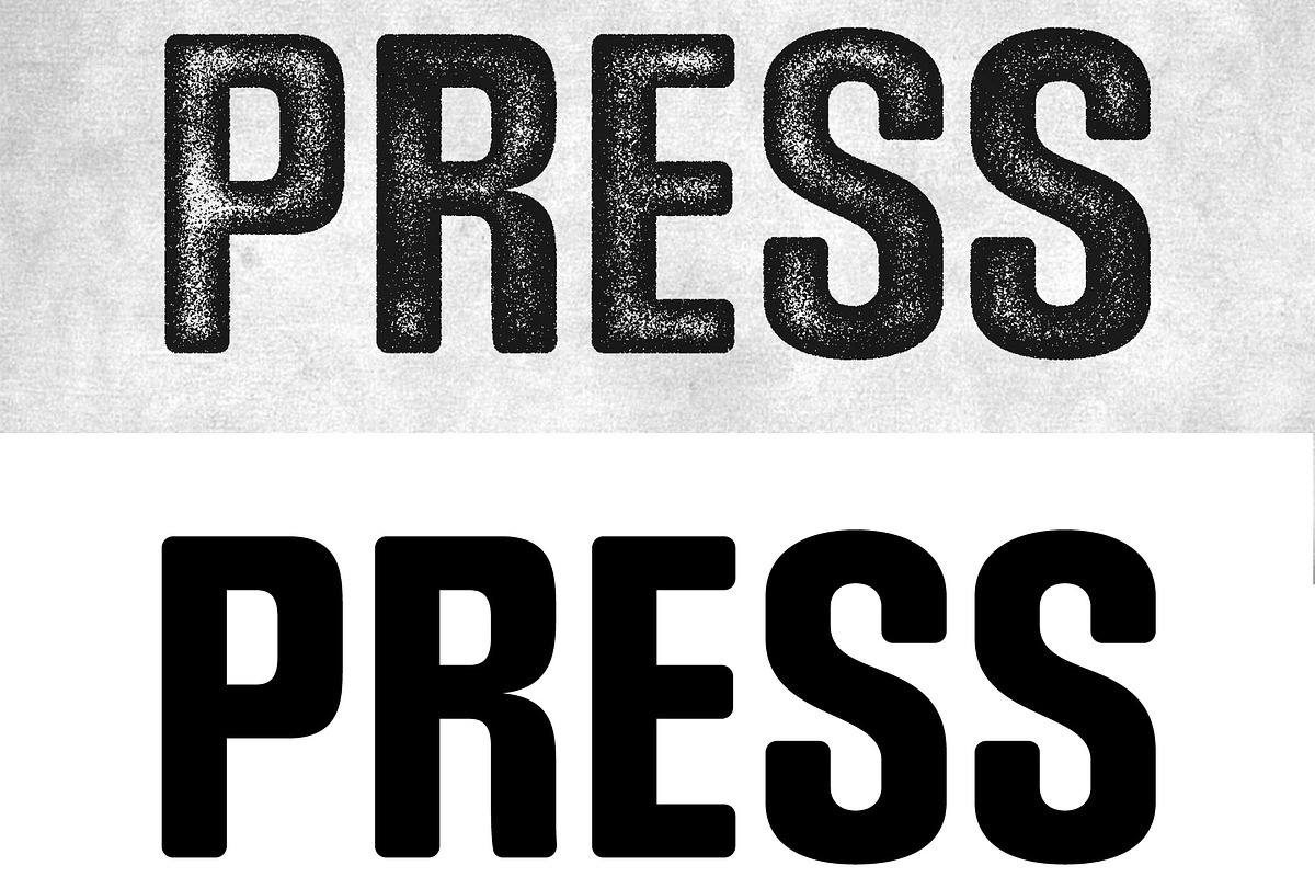 Retro Stamp Print Text Effect, a Layer Style Add-On by studiogstock (Photo 2 of 2)