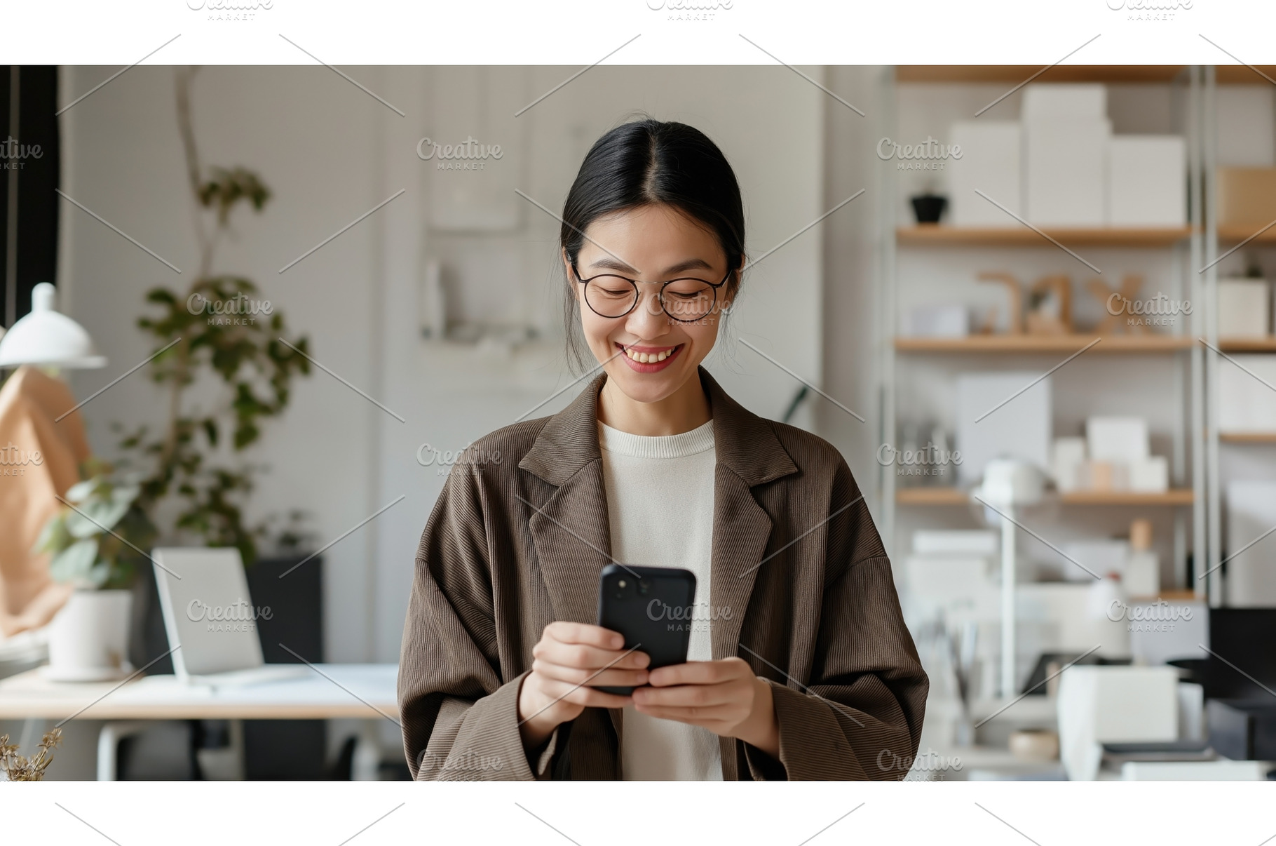 Asian woman in a modern office, a Person Photo by Sergey Kotenev