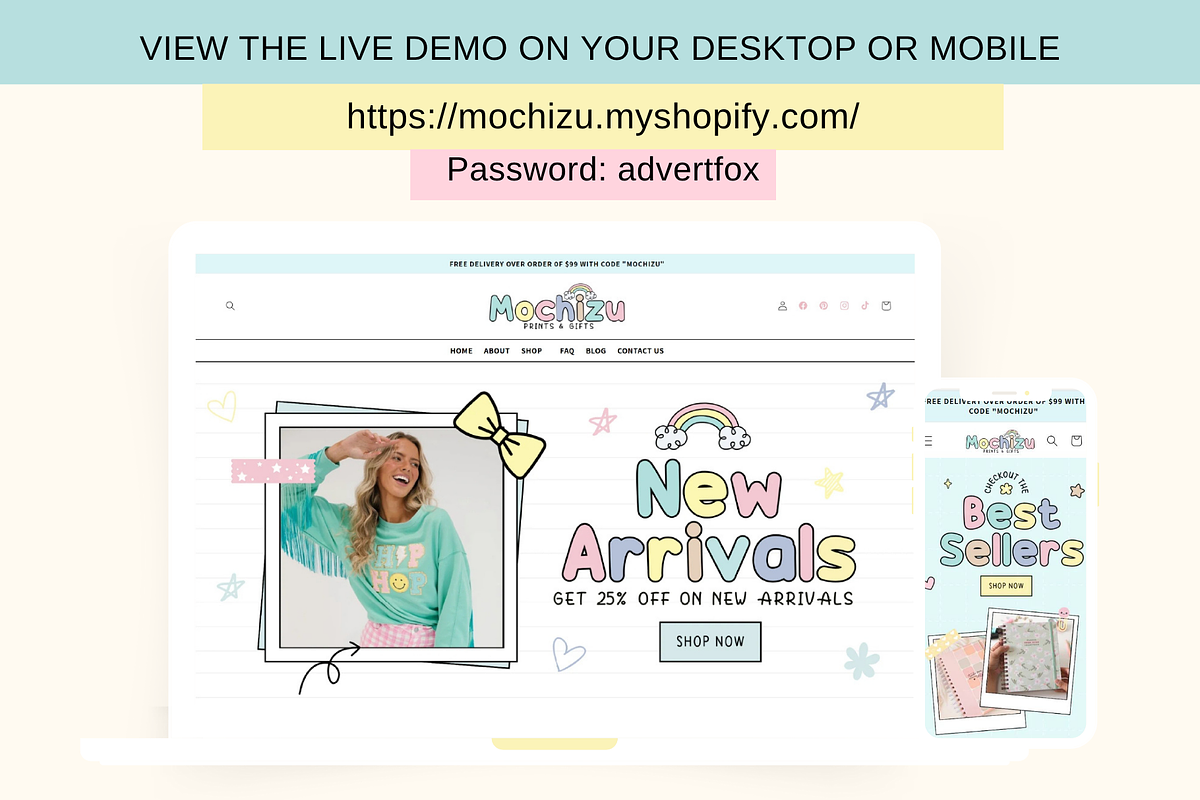Pastel Shopify Website Template, a Shopify Template by AdvertFox (Photo 9 of 10)