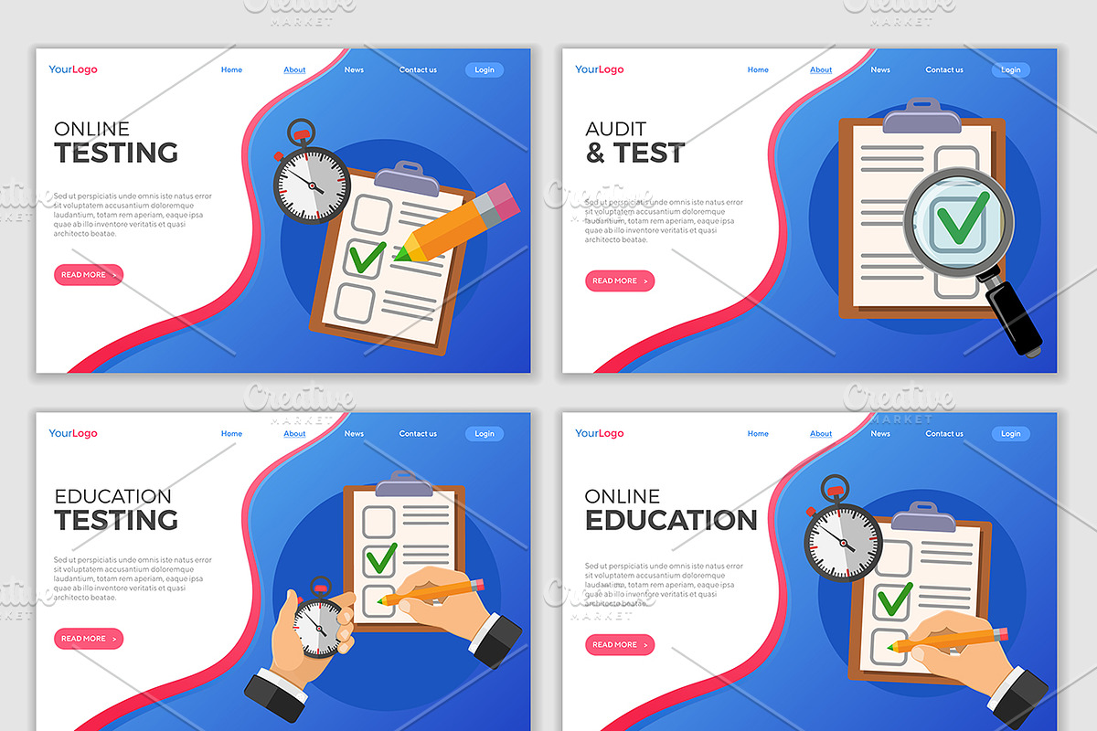 Online Test and Examine Concepts, an Education Illustration by TAlex (Photo 5 of 7)