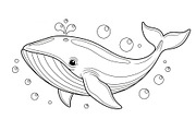 Whale Line Art Vector Bundle, an Illustration by yasushie (Thumbnail 19 of 51)