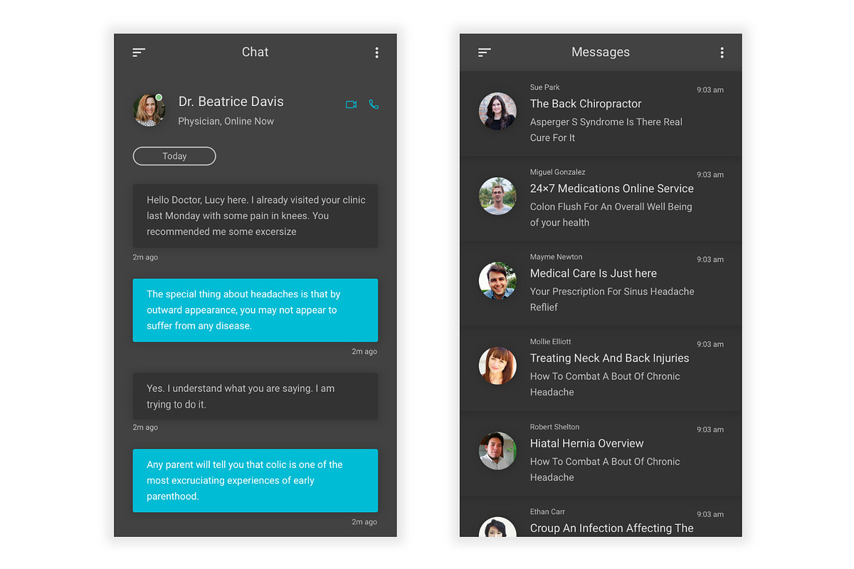 Find Doctor & Physician Sketch App, an UI Kit Template by themelove (Photo 7 of 13)