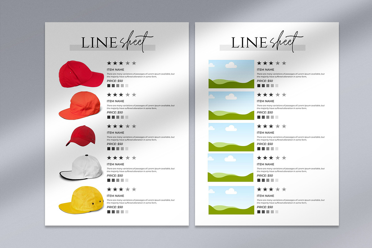 Line Sheet Canva Template, a Stationery Template by Graphic Fabrica (Photo 8 of 9)