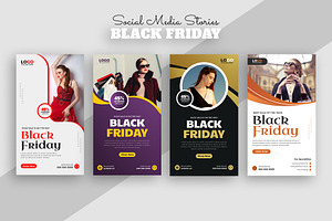 Black Friday Sale Stories Template, a Social Media Template by nandinigraphics