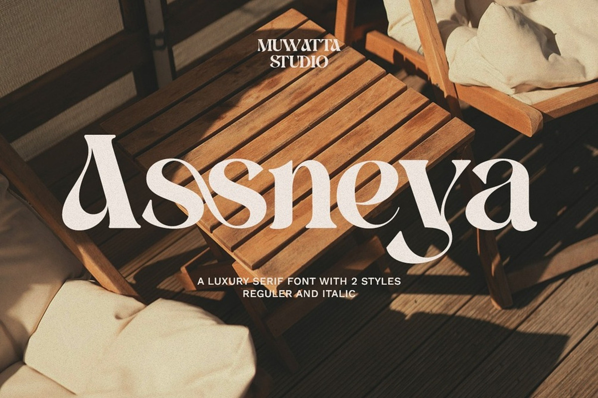 Assneya – Timeless Elegant Serif Typ, a Serif Font by Muwatta Studio (Photo 1 of 8)