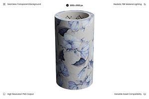 Floral Decorative Tape Roll 3D, an Object 3D Model by Wencory