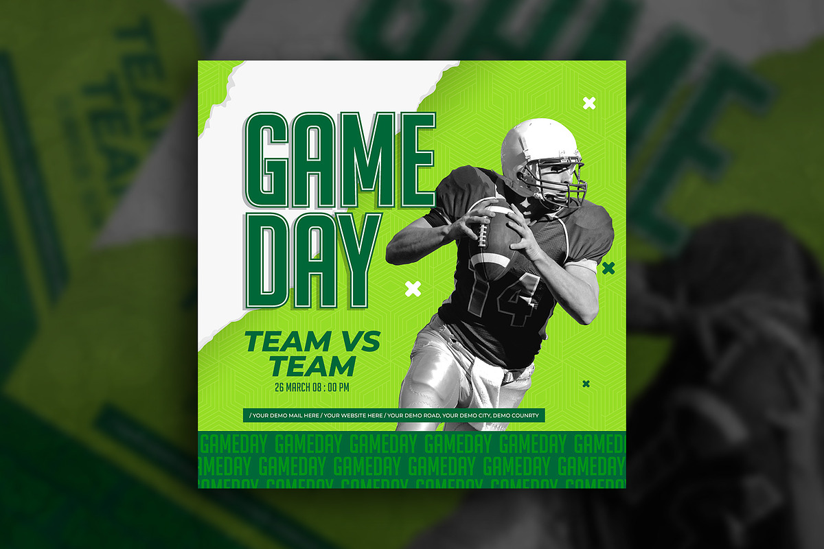 Match day social media flyers, a Social Media Template by Tanmoy Topu (Photo 6 of 6)