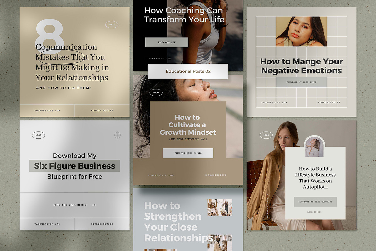 Elegant Coaching Social Media Kit, a Social Media Template by AndrewPixel (Photo 11 of 31)