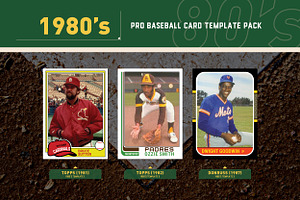 Pro Baseball Card Templates