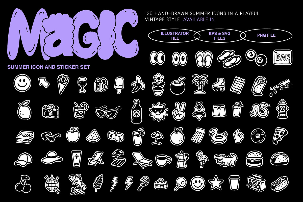 Summer Icons vector Illustrations, an Outline Icon by dicreate (Photo 2 of 12)