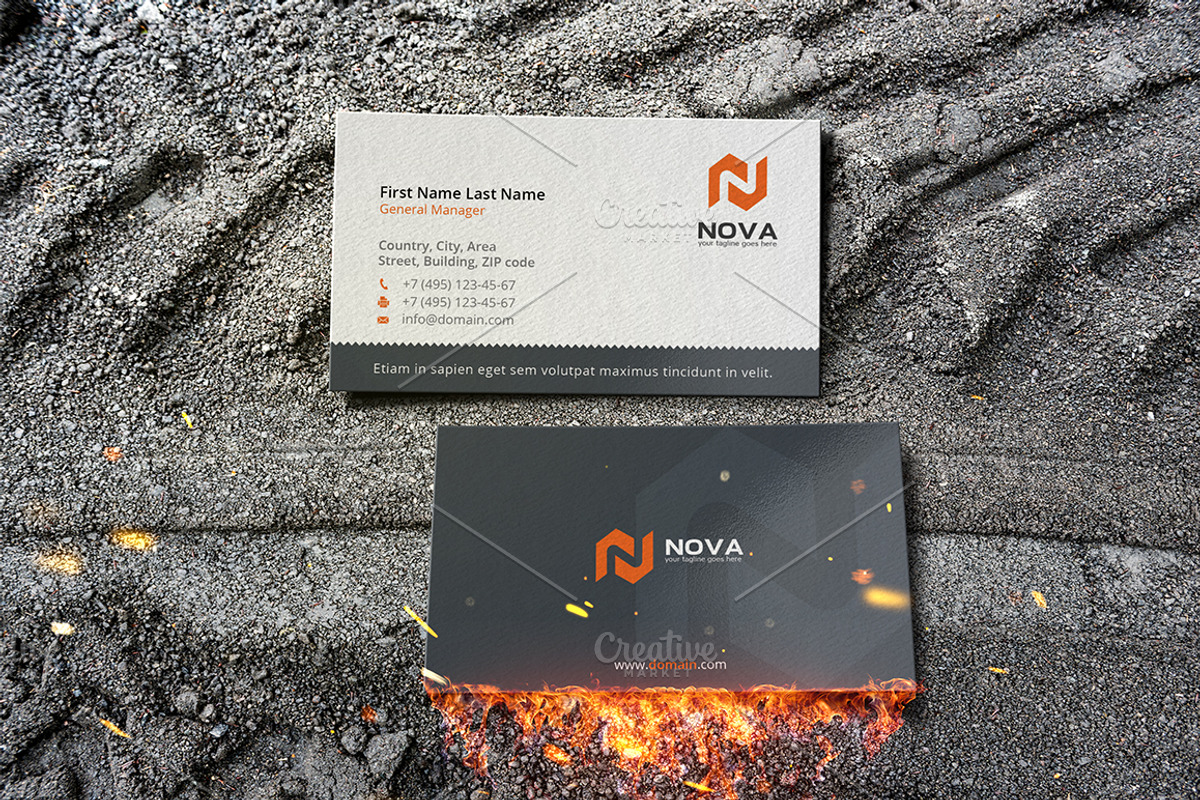 nova business card, a Business Card Template by Indigo Graphic Shop (Photo 3 of 4)