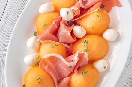 Prosciutto with Melon and Mozzarella, a Food & Drink Photo by Alexander Prokopenko