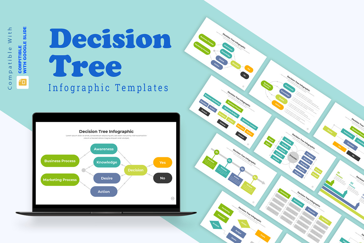 Decision Tree infographic Google, a Presentation Template by Mighty-Slide (Photo 1 of 7)