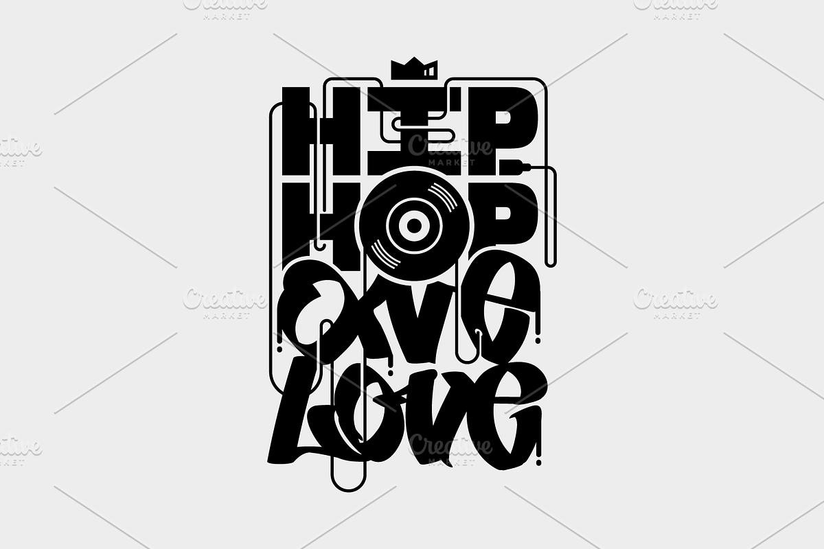* HIP HOP ONE LOVE * Custom tag, an Object Graphic by V2.GRAPHICS (Photo 1 of 5)