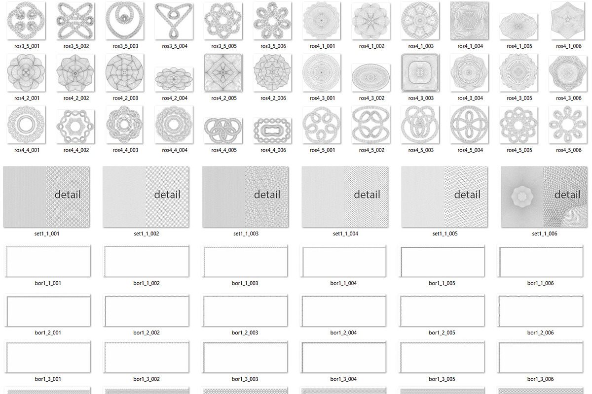 Guilloché 216 Elements Kit, an Object Graphic by Scarlet Island (Photo 3 of 7)