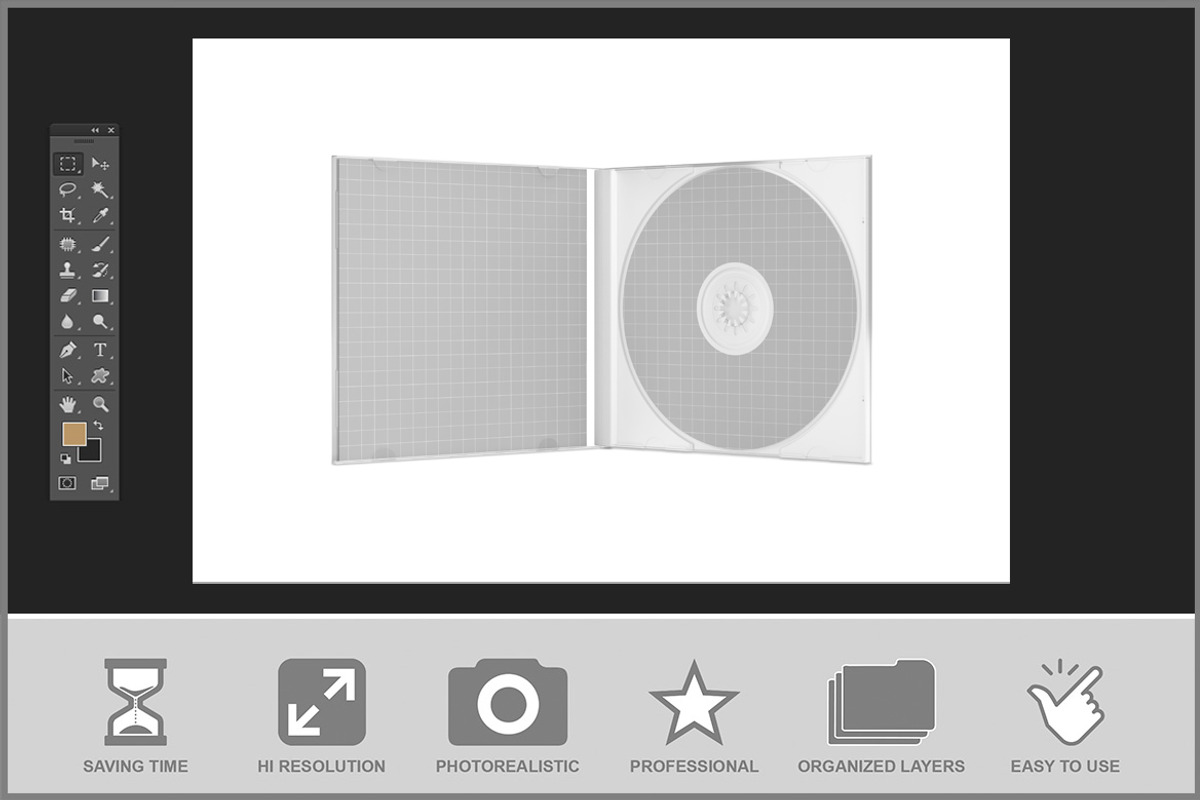 Cd Cover Mockup, a Product Mockup by Bruno's Shop (Photo 2 of 3)