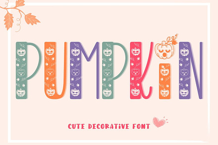 Pumpkin - Cute Decorative Font, a Symbol Font by AnningArts