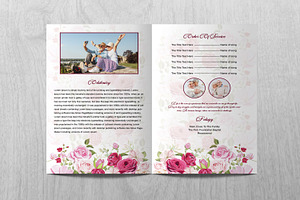 Funeral Program Template Rose