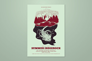 Lake Monster Vector Art Flyer, a Flyer Template by ashenterprise