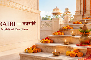 Navratri October festival altar with