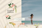 Tropical Flowers, Fruits and Leaves, a Decorative Illustration by Julia M. Watercolor (Thumbnail 6 of 14)
