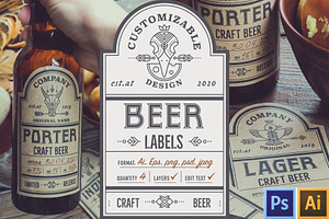 Beer Labels: Editable Set