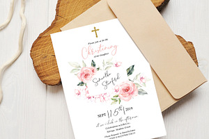 Christening Invitation Template