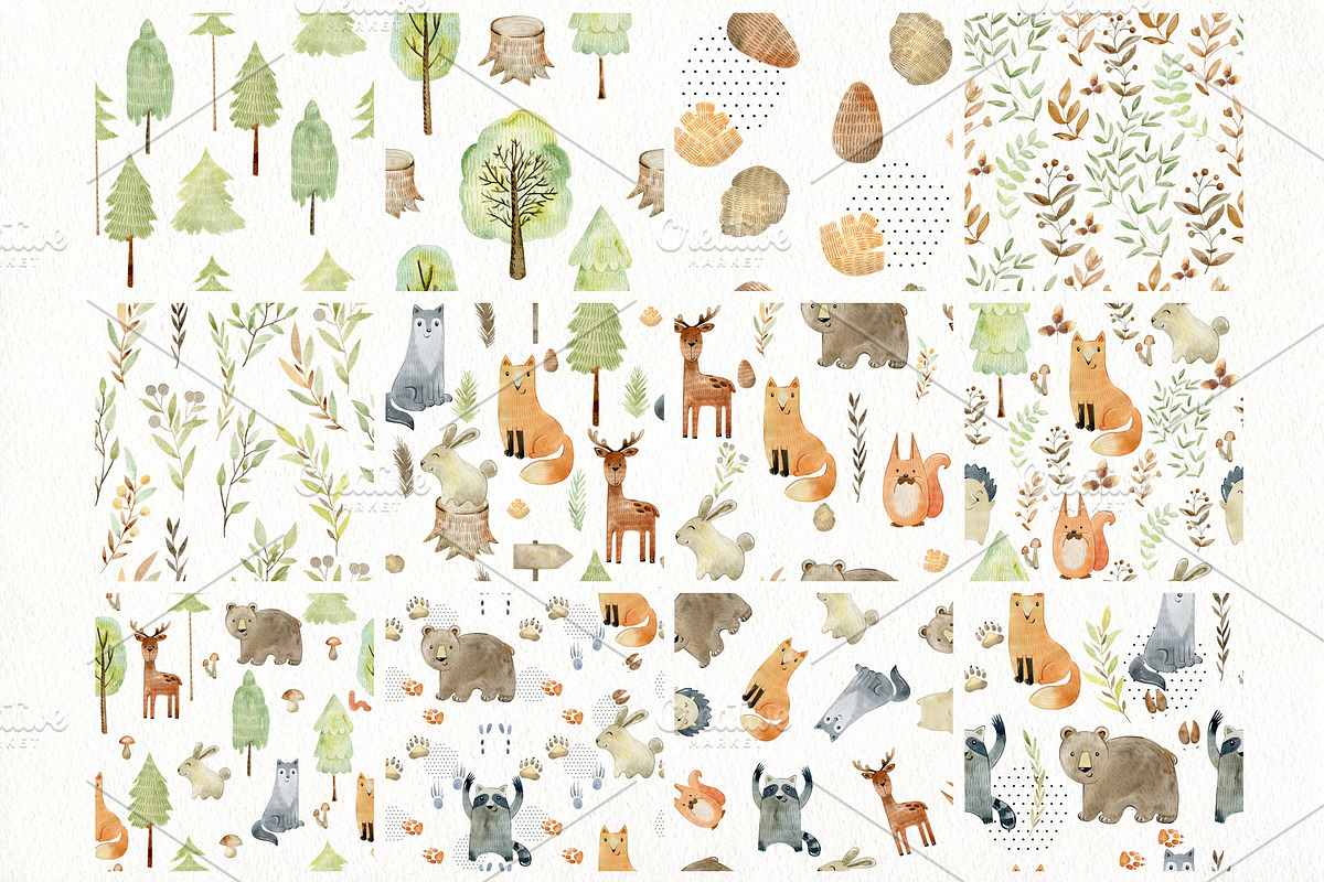 70% off. Bundle. Woodland animals., an Animal Illustration by TaPilipa (Photo 7 of 38)