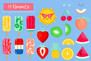 Summer Sweets Clipart & Patterns, a Food Illustration by The Audacious Brush (Thumbnail 2 of 11)