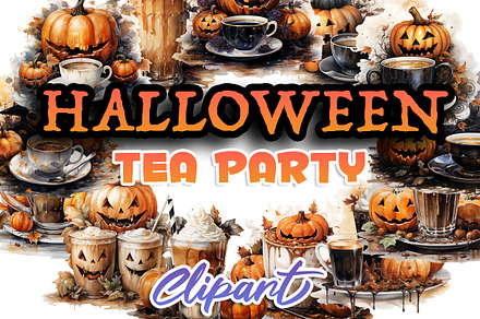 Halloween Tea Party Clipart