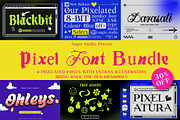 Pixel Font Bundle, a Script Font by Angin Studio (Thumbnail 1 of 17)