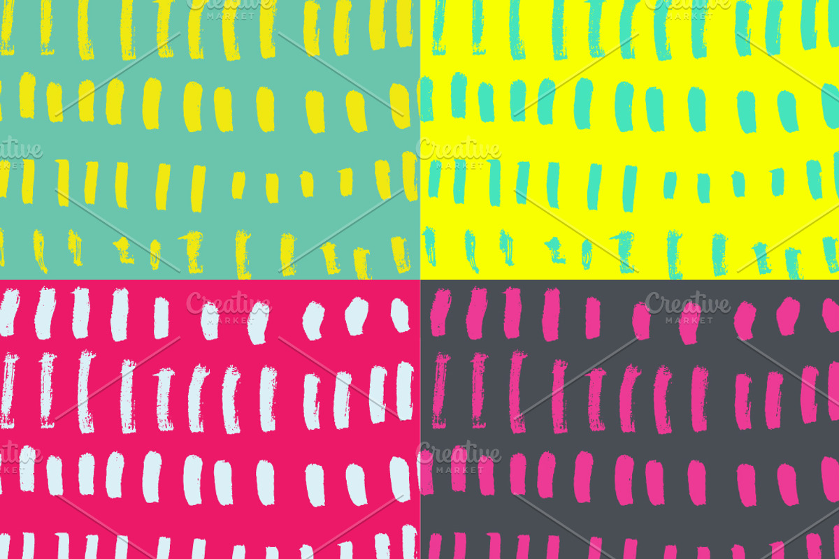 Neon brush pattern collection, a Pattern Graphic by faitotoro (Photo 3 of 3)