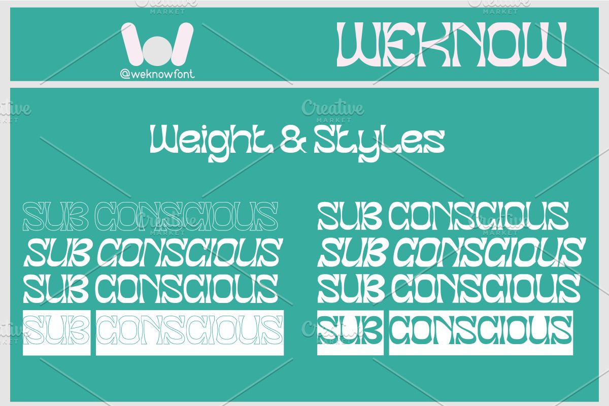 Sub Conscious font, a Font by weknow (Photo 7 of 8)