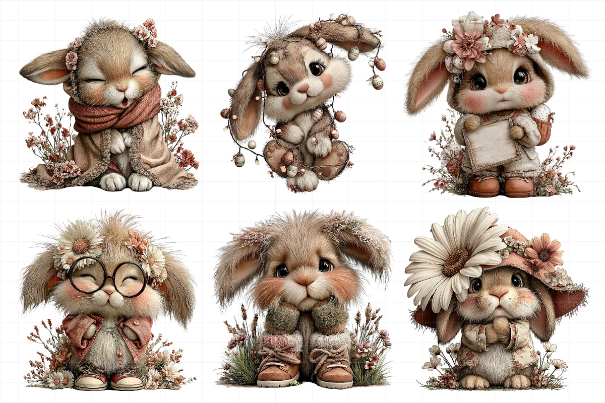 Funny Easter Bunny Clipart Png, an Illustration by Daily.Designs (Photo 3 of 8)