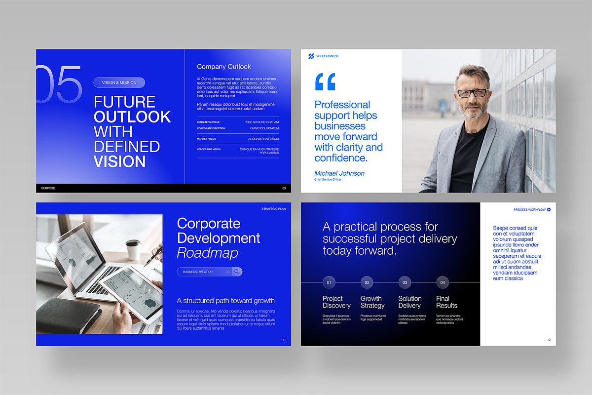 Modern Business Presentation Templat, a Presentation Template by BrandPacks (Photo 4 of 7)